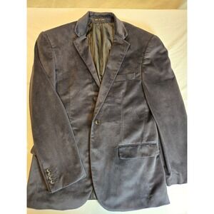 Bachrach Men's‎ Sport Coat/Suit Jacket Dark Blue Square Print Size 38R
